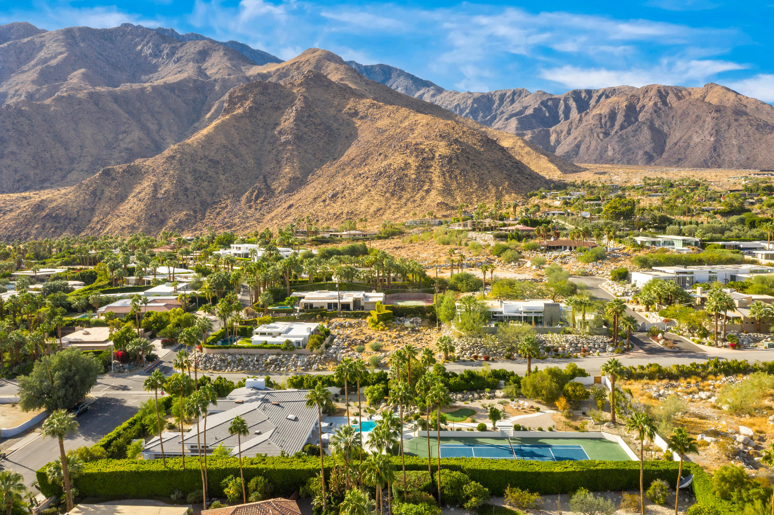 594 West Stevens Road, Unit A Palm Springs, CA 92262 - Photo 128 of 133 a view of residential houses with outdoor space