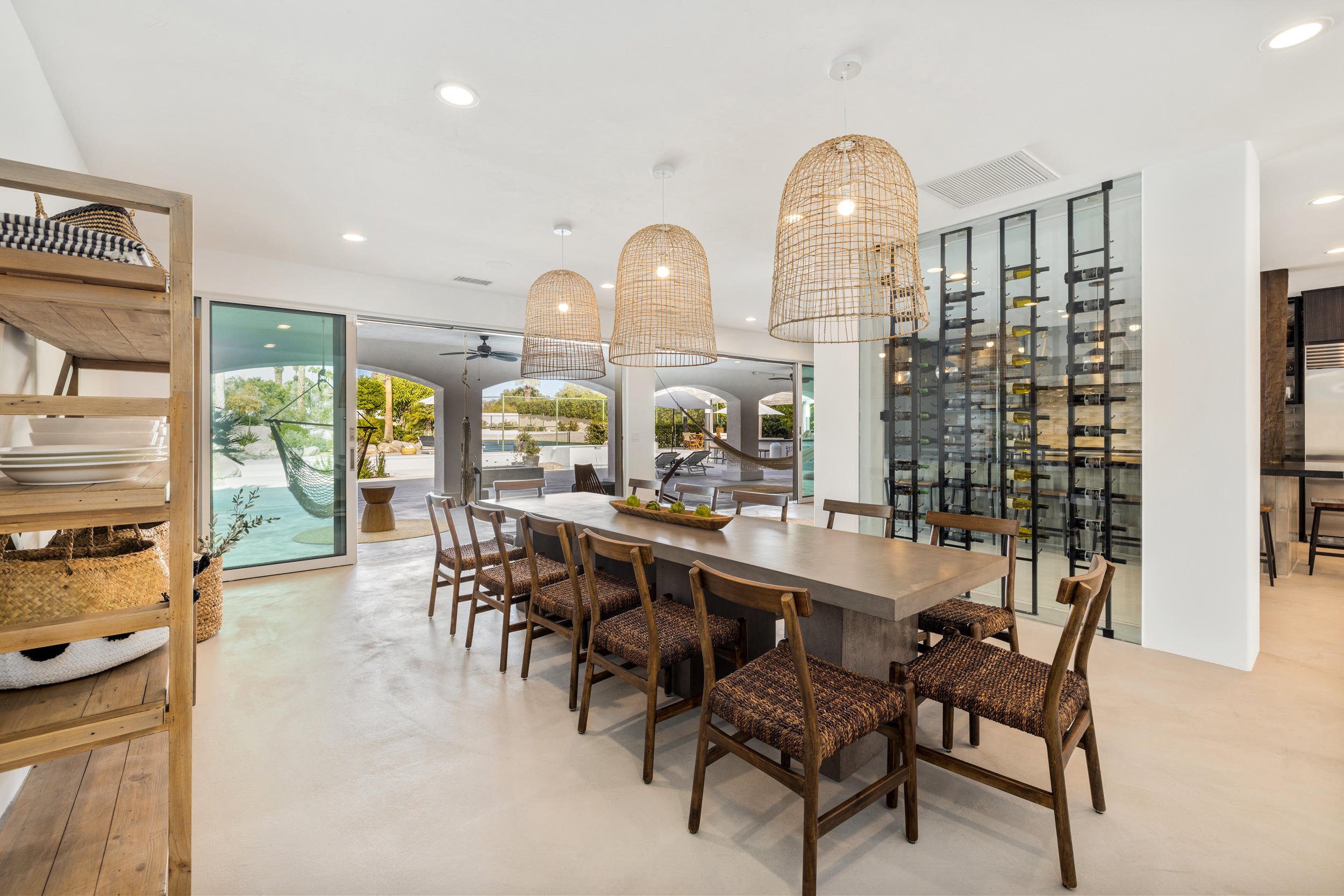 594 West Stevens Road, Unit A Palm Springs, CA 92262 - Photo 7 of 133 a view of a dining room with furniture window and outside view