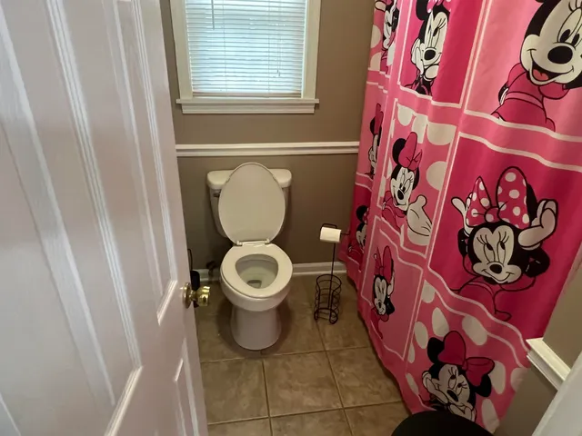 a bathroom with a toilet and a sink
