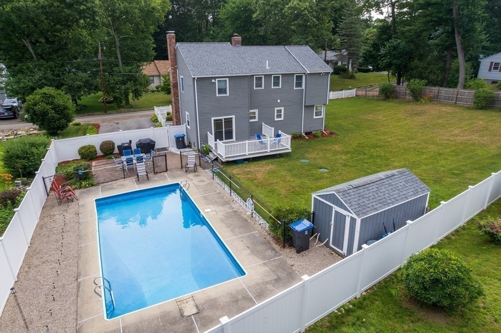 12 Cypress Road Natick, MA 01760 - Photo 27 of 41 an aerial view of a house with swimming pool garden and patio