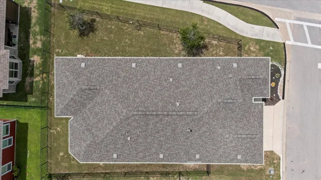 an aerial view of a city