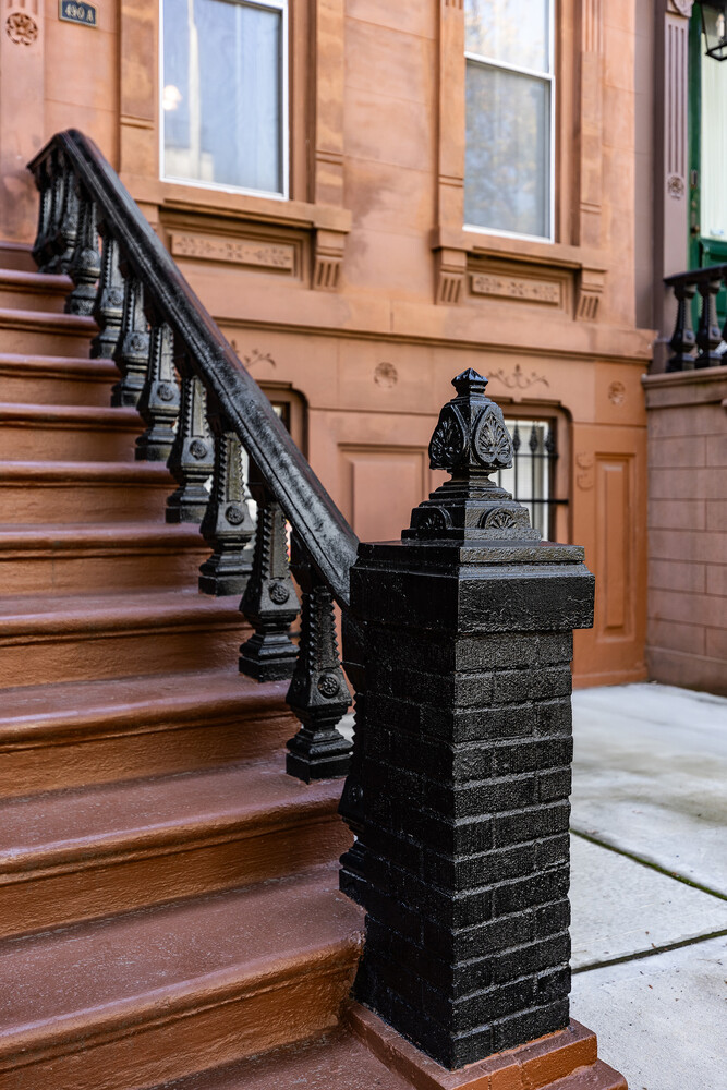 490 Monroe Street Brooklyn, NY 11221 - Photo 4 of 15 a view of entryway with wooden floor and a front door