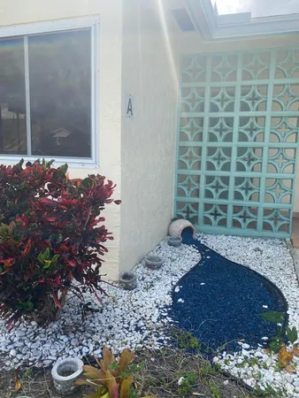 a view of backyard of house