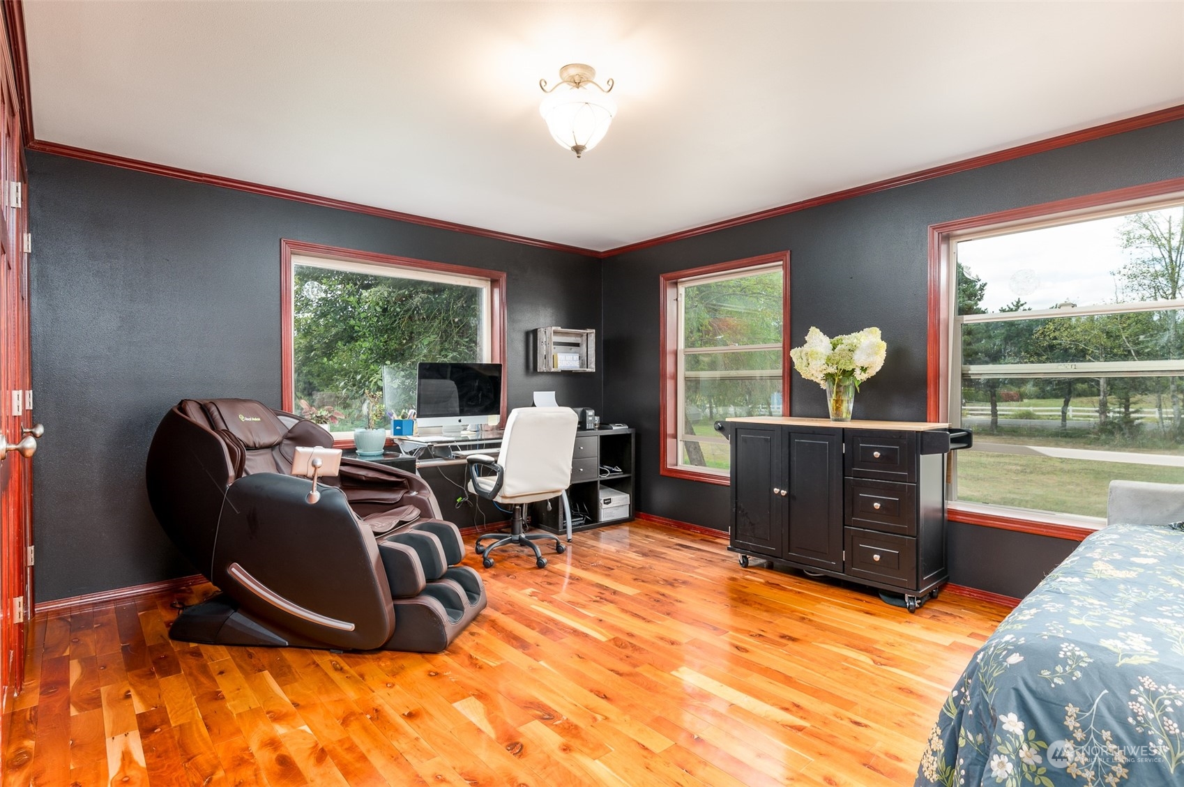 6283 Noon Road Everson, WA 98247 - Photo 14 of 40 a view of a workspace with furniture and a window