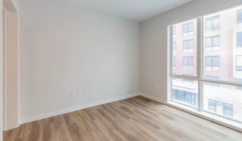 an empty room with a window
