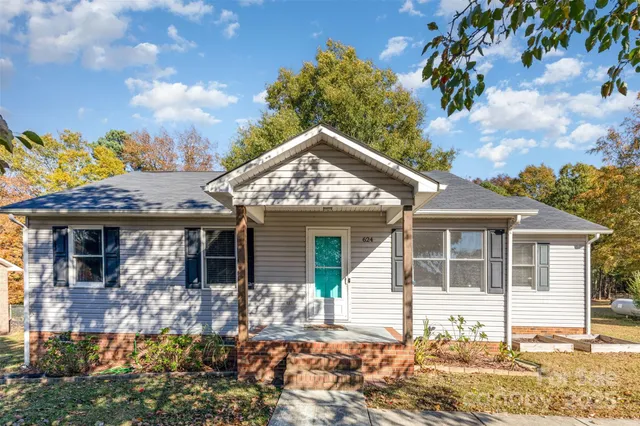 front view of a house with a porch