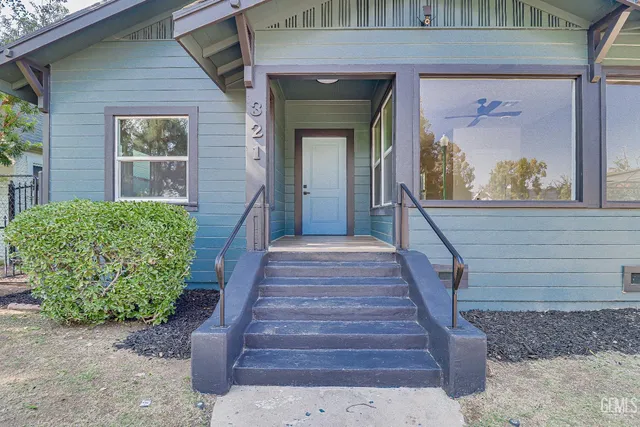 a view of a entryway door front of house