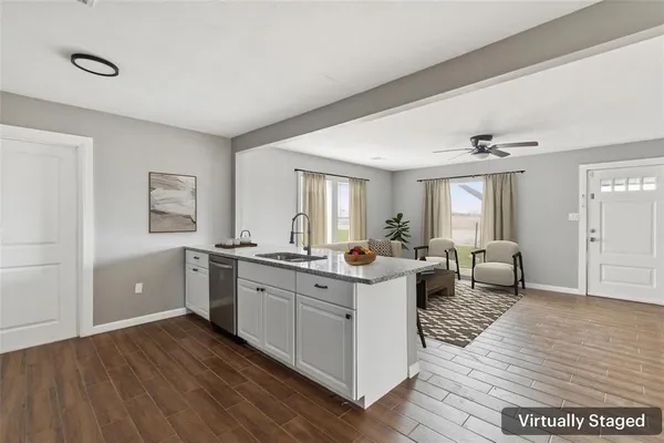 a very nice looking room with a large window