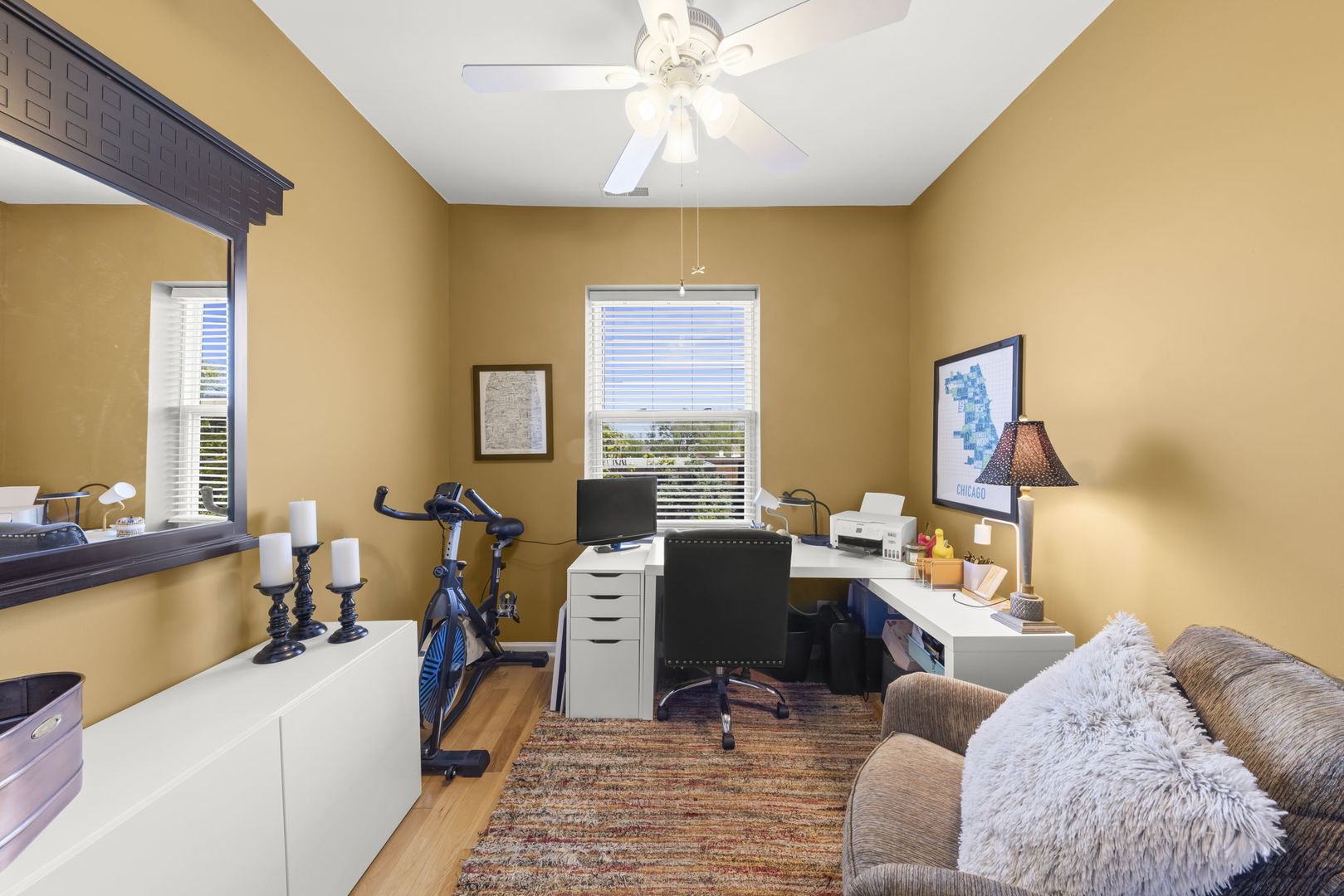 5054 North Troy Street, Unit 3 Chicago, IL 60625 - Photo 17 of 31 a view of a workspace with furniture and a window