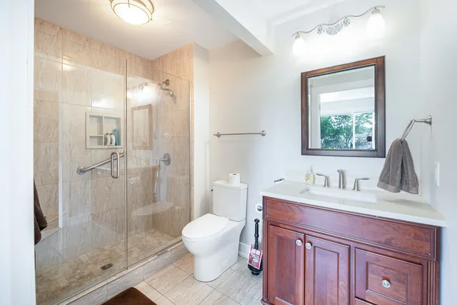 a view of a hallway view with windows