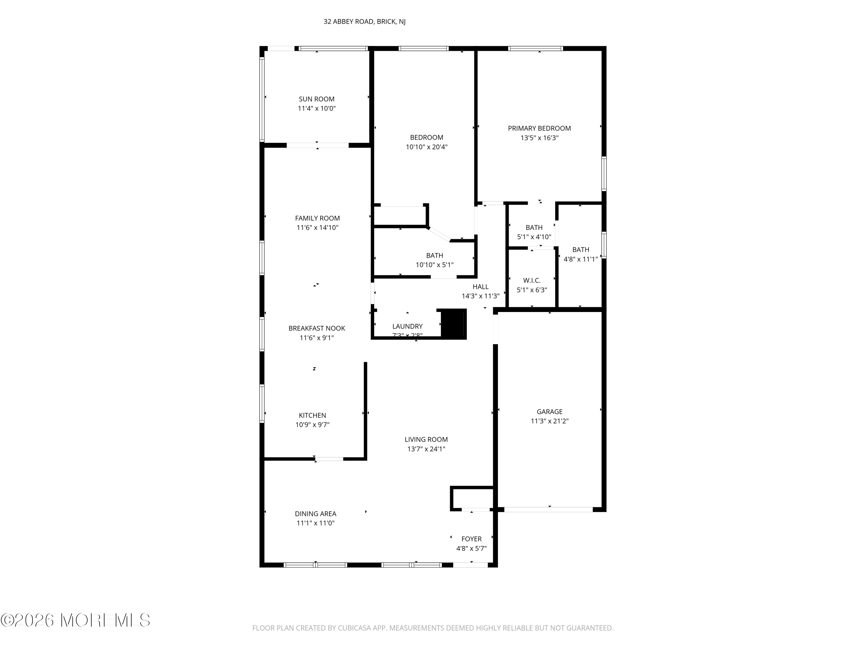 32 Abbey Road Brick, NJ 08723 - Photo 44 of 44 Floor Plan
