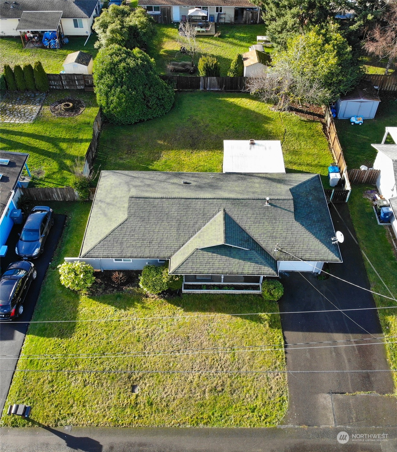 17039 123rd Avenue Southeast Renton, WA 98058 - Photo 11 of 11 an aerial view of a house with a yard basket ball court and outdoor seating