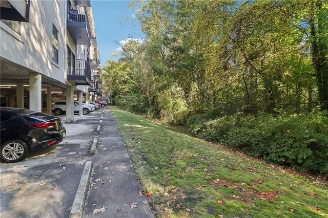 a view of outdoor space with garden and entertaining space
