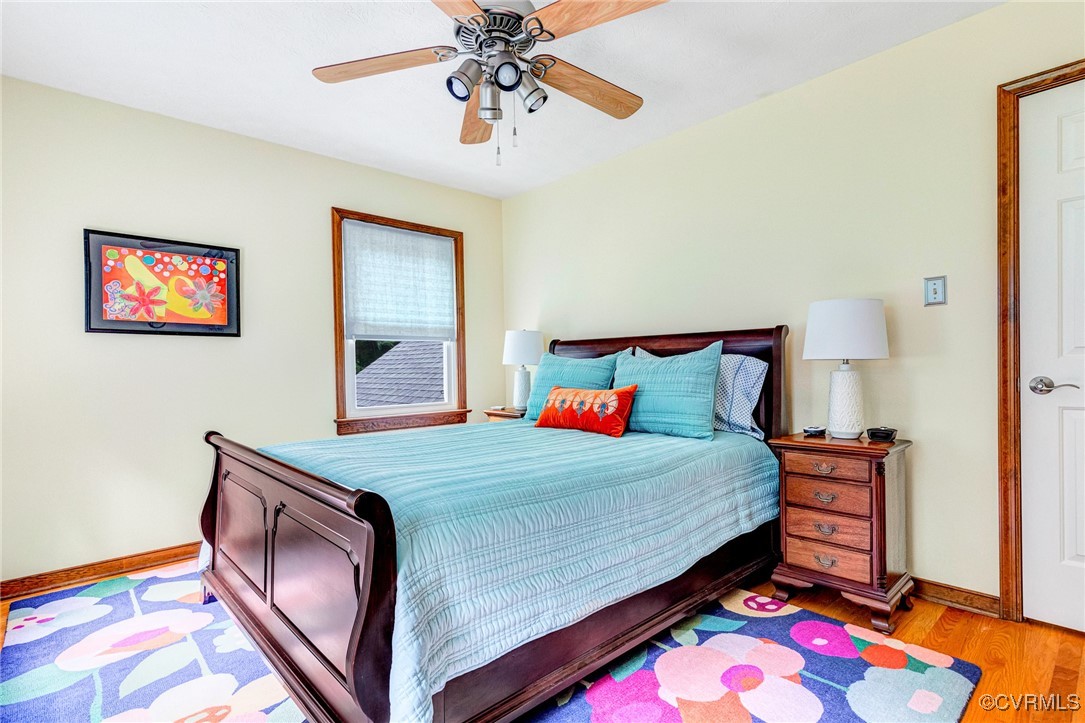 11384 Georgetown Road Mechanicsville, VA 23116 - Photo 29 of 49 Bedroom with wood finished floors and ceiling fan