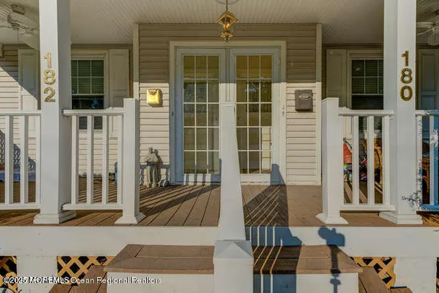 front view of a building with a glass door
