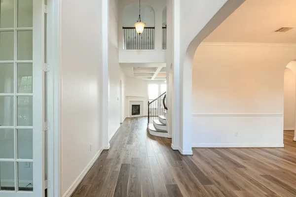 wooden floor in a gallery