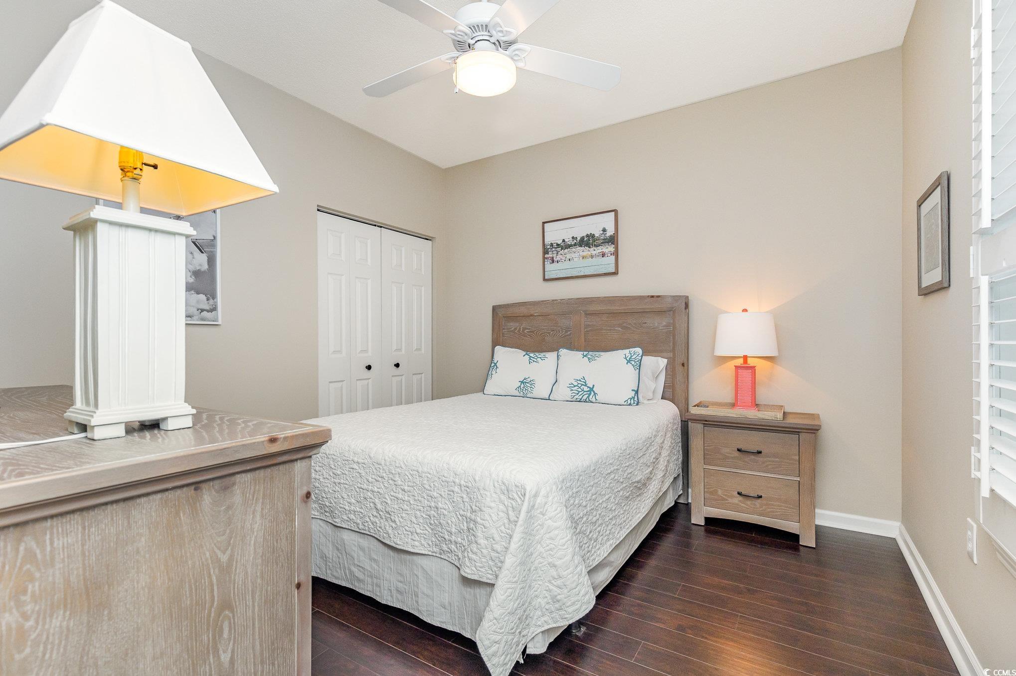 2478 Coastline Court, Unit 202 Murrells Inlet, SC 29576 - Photo 16 of 33 Bedroom with dark hardwood / wood-style floors, ce
