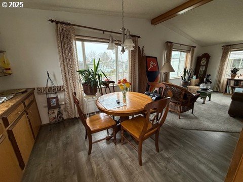 1199 North Terry Street, Unit 139 Eugene, OR 97402 - Photo 10 of 23 a dining room with furniture a chandelier and wooden floor