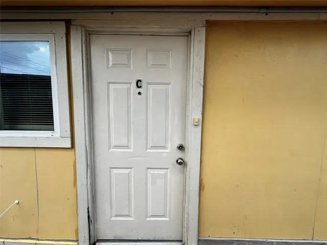 a view of front door of a house