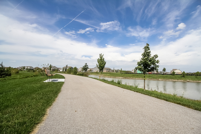 2043 Rownham Hill Road New Lenox, IL 60451 - Photo 3 of 6 a view of a lake with a garden