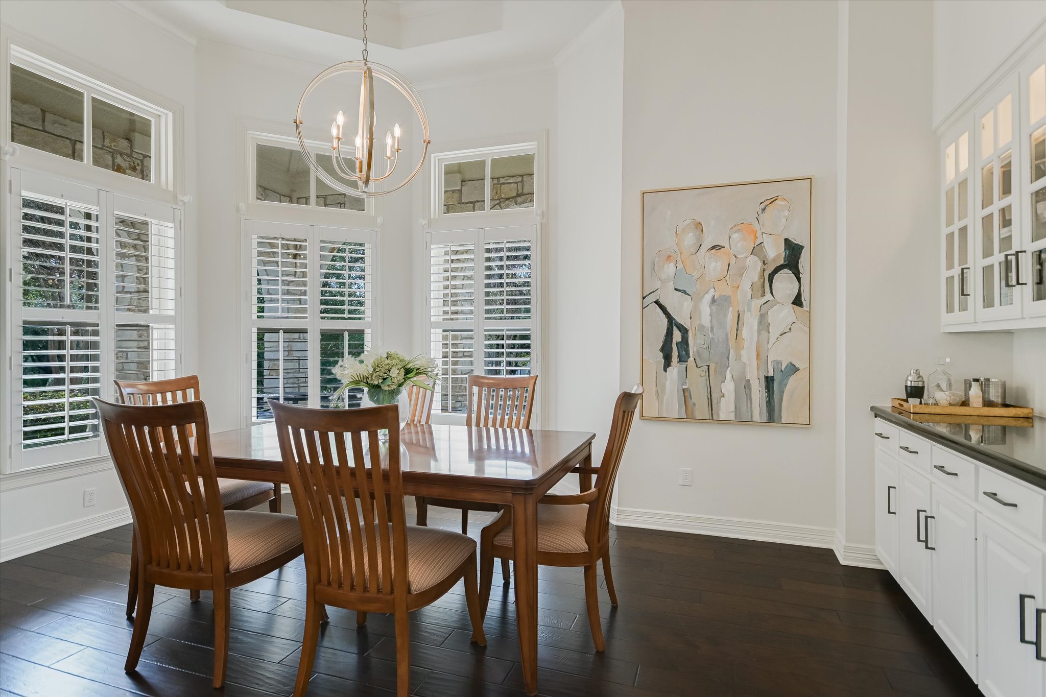 2901 Maravillas Loop Austin, TX 78735 - Photo 8 of 31 a view of a dining room with furniture and chandelier