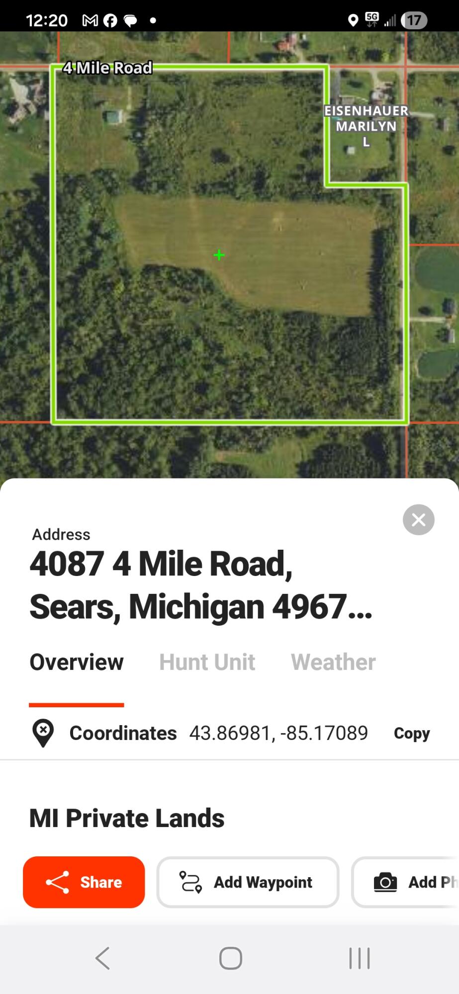 4087 4 Mile Road Sears, MI 49679 - Photo 39 of 39 Screenshot_20260424_122040_onX Hunt