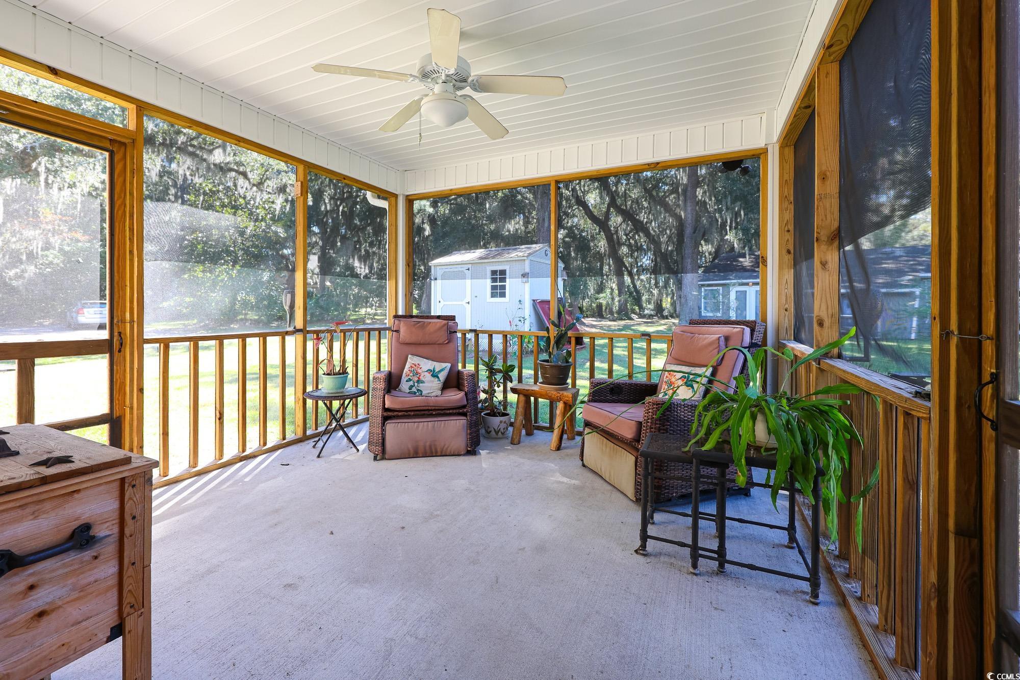 13 Daniel Morrall Lane Georgetown, SC 29440 - Photo 25 of 30 Sunroom with ceiling fan