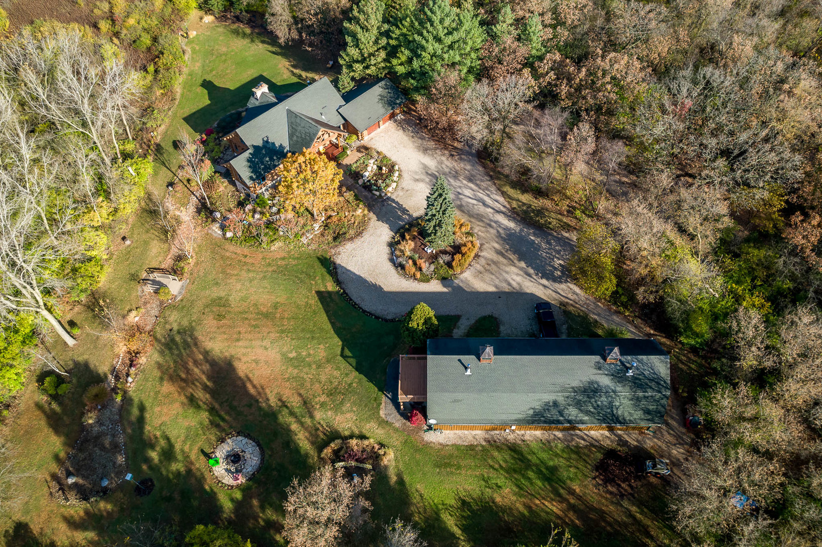 2317 Paulson Road Harvard, IL 60033 - Photo 30 of 37 an aerial view of a house with a yard