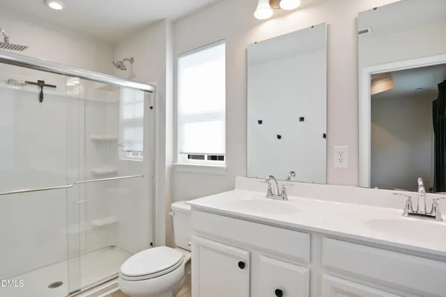 a view of a room with a window