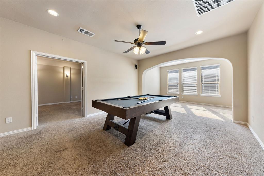 8336 Pitkin Road Frisco, TX 75036 - Photo 21 of 40 a room with pool table and windows