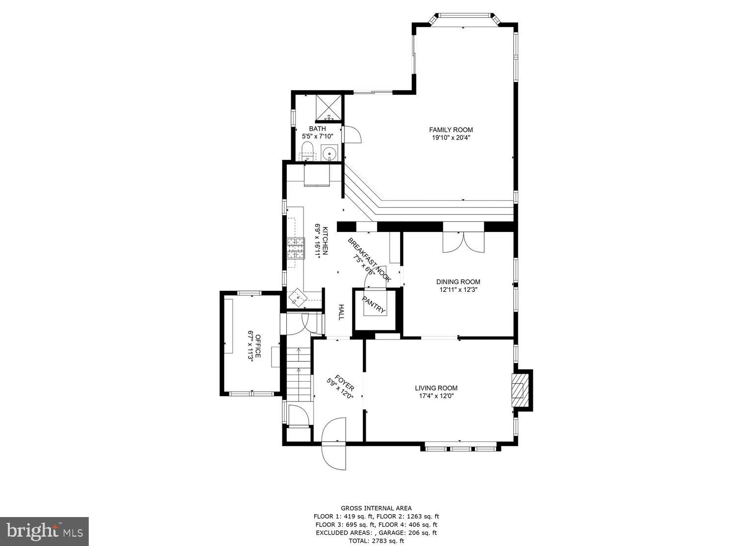 620 Overbrook Road Baltimore, MD 21212 - Photo 44 of 44 First Level floorplan
