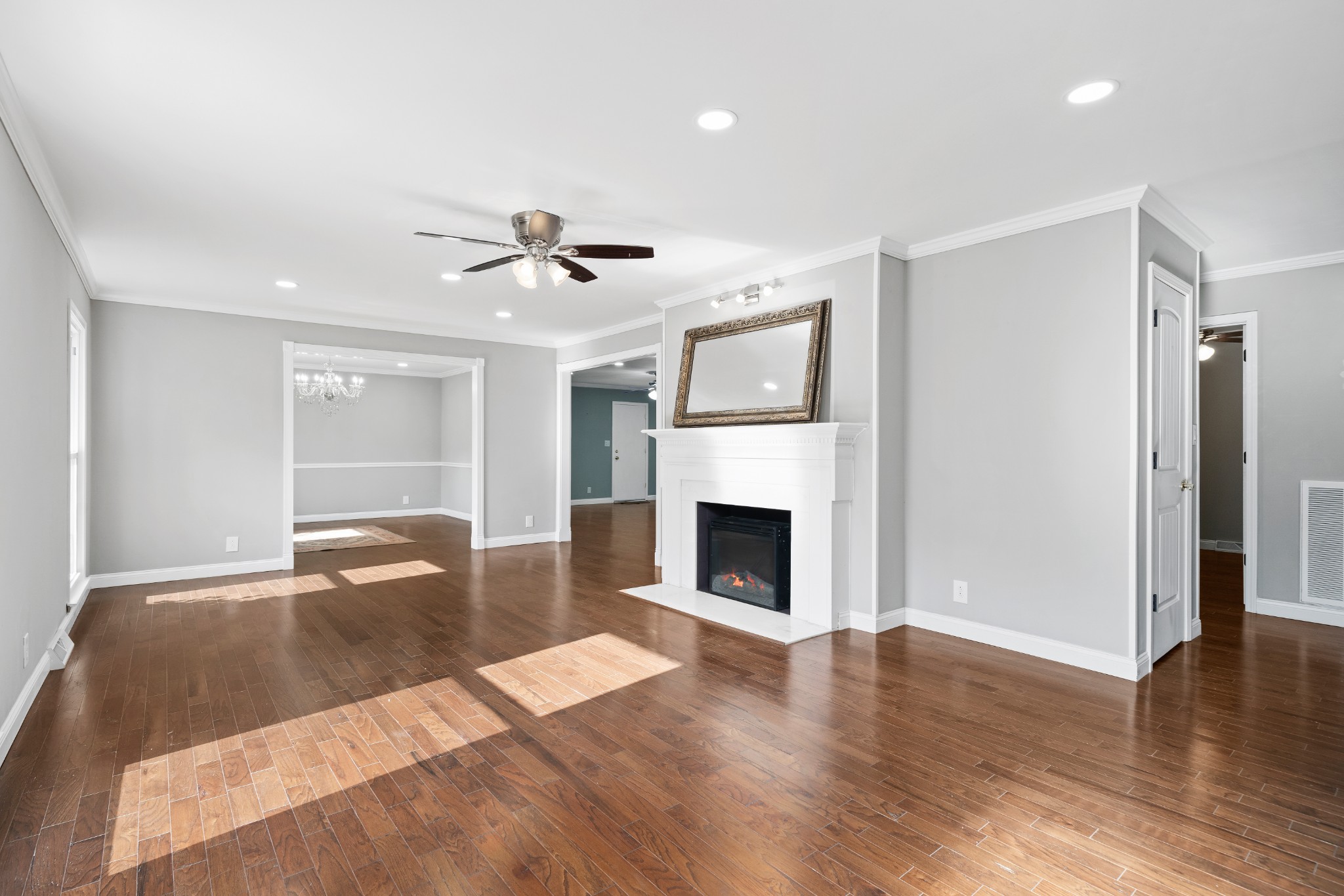 964 Gratton Road Clarksville, TN 37043 - Photo 13 of 43 a view of livingroom with fireplace wooden floor and window