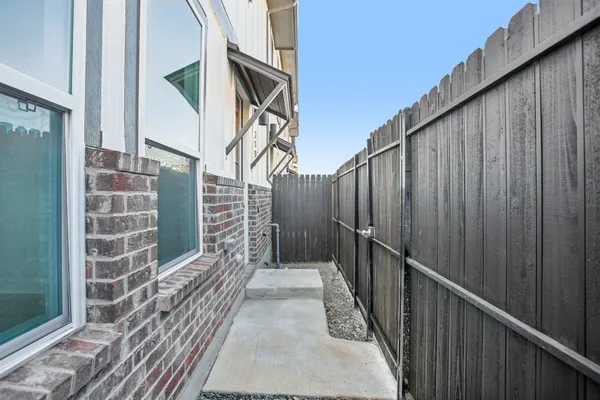 a house view with a garden space