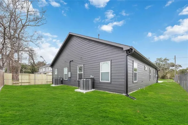 a view of a backyard with a garden