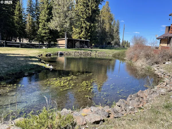 a view of a lake with houses