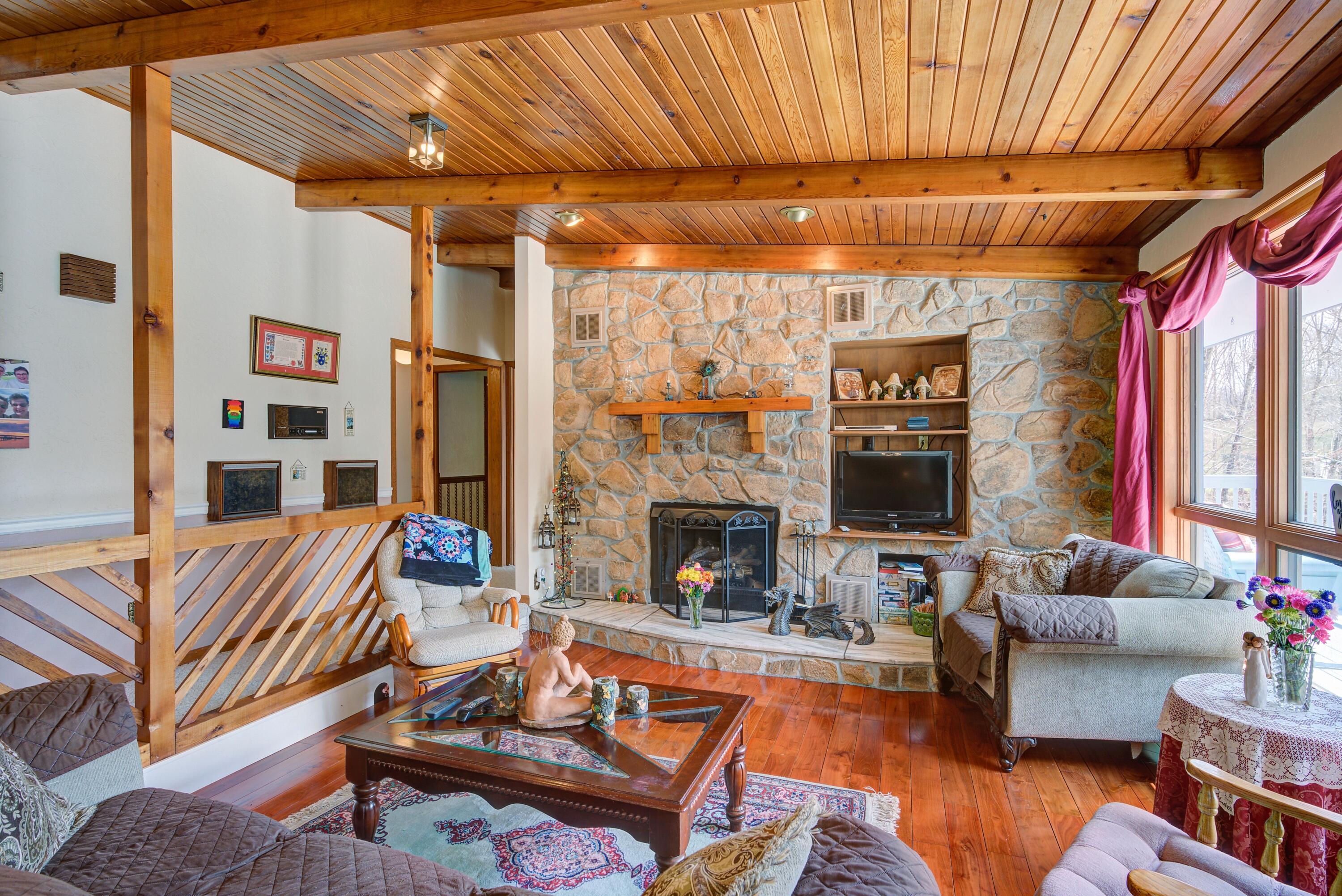 7027 Birchfield Road Wise, VA 24293 - Photo 36 of 61 living room with FP