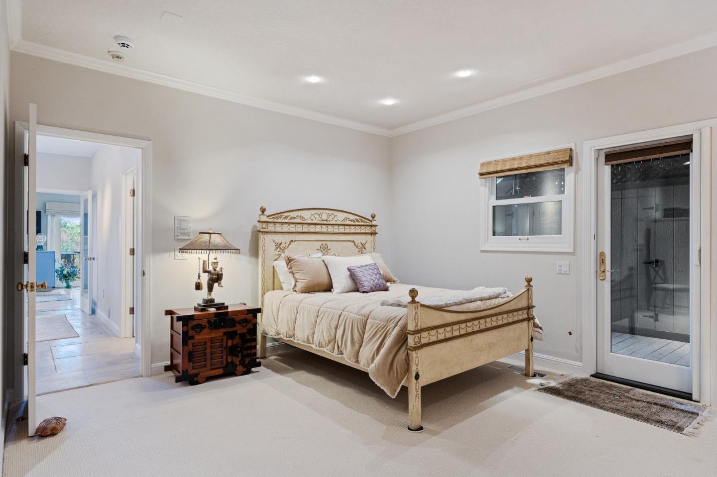 25 Preston Road Woodside, CA 94062 - Photo 38 of 71 a bedroom with a bed and a mirror