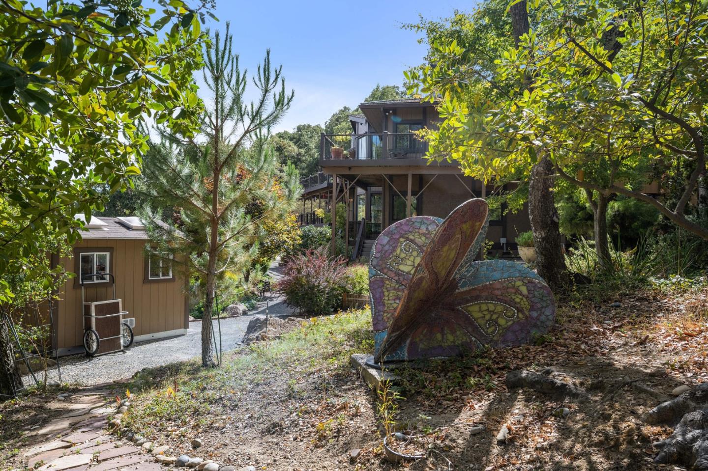 25 Preston Road Woodside, CA 94062 - Photo 48 of 71 a view of a house with a yard