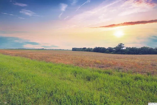 a view of a lake with a big yard