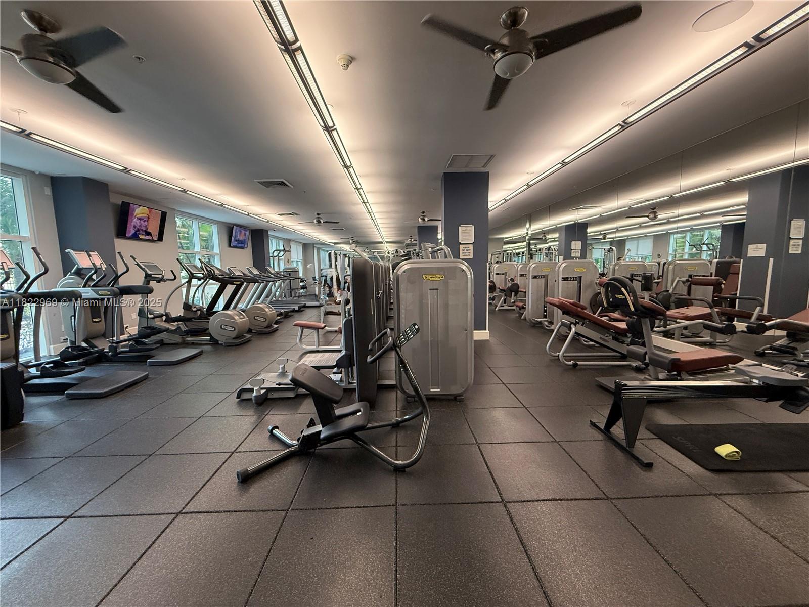 2001 Biscayne Boulevard, Unit 2402 Miami, FL 33137 - Photo 49 of 64 a view of a room with gym equipment