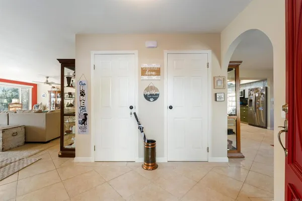 a view of a livingroom with wooden floor