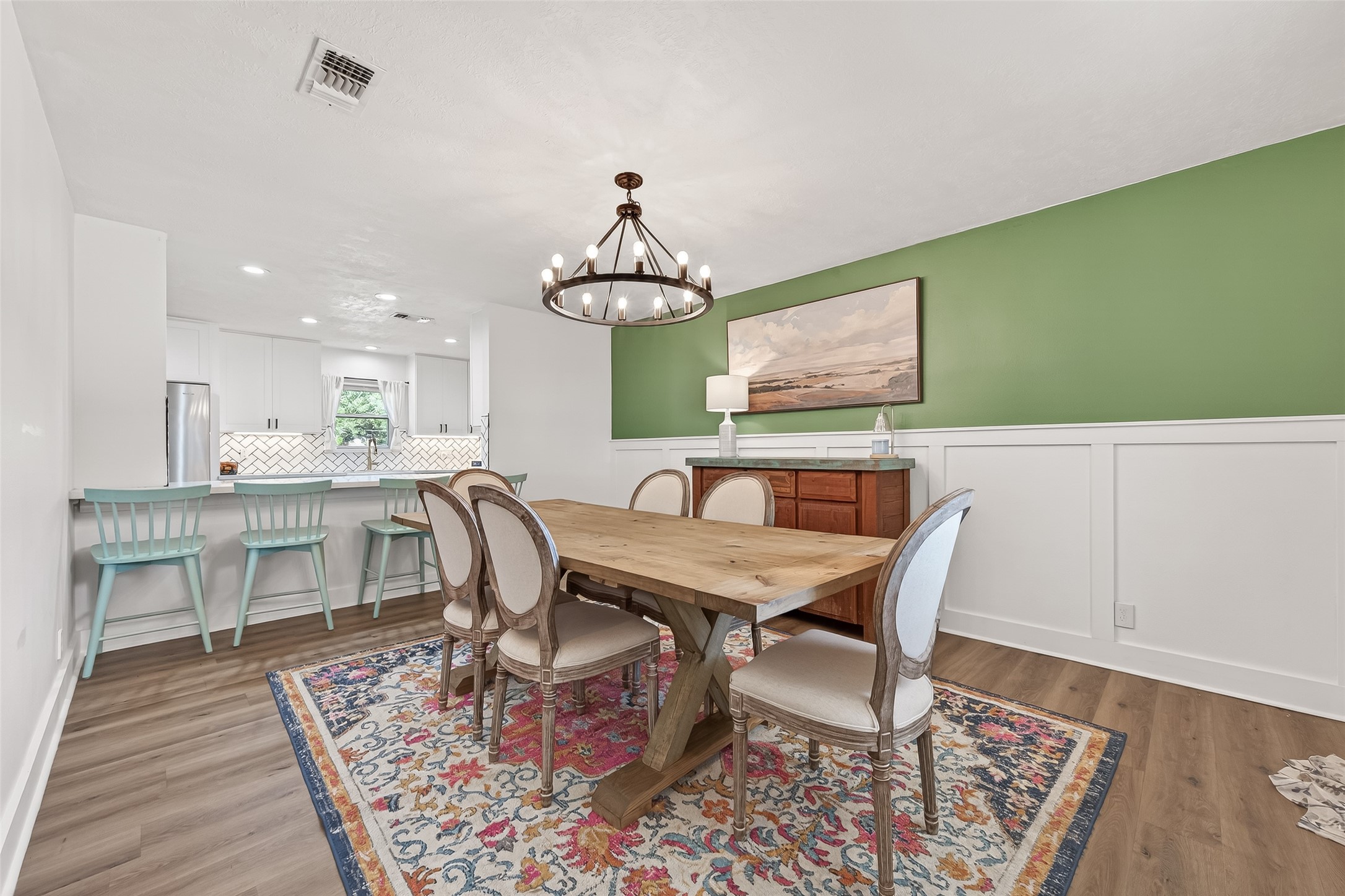 302 Jay Street Boling, TX 77420 - Photo 8 of 21 a view of a dining room with furniture window and wooden floor