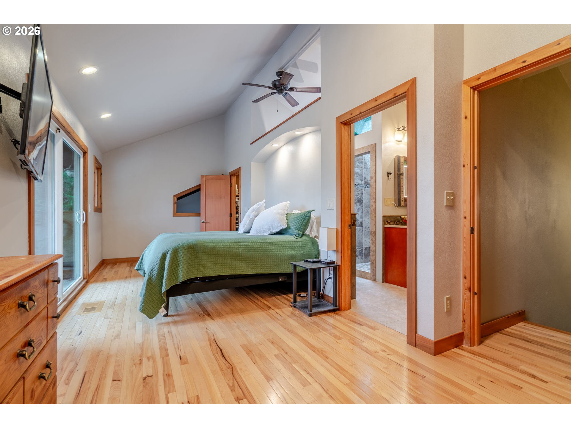 1622 Northwest Ribier Place Corvallis, OR 97330 - Photo 23 of 48 a bedroom with a bed and wooden floor