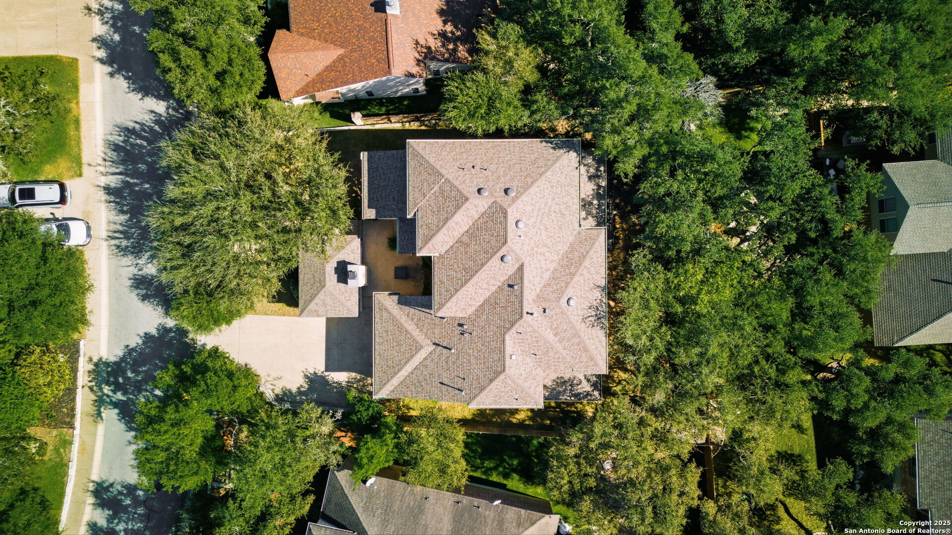 410 Heather Ridge San Antonio, TX 78260 - Photo 43 of 43 an aerial view of residential house with outdoor space and trees all around