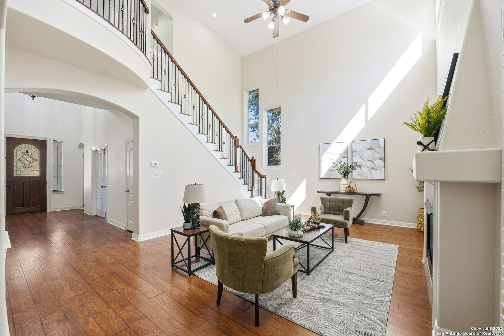 410 Heather Ridge San Antonio, TX 78260 - Photo 9 of 43 a living room with furniture and wooden floor