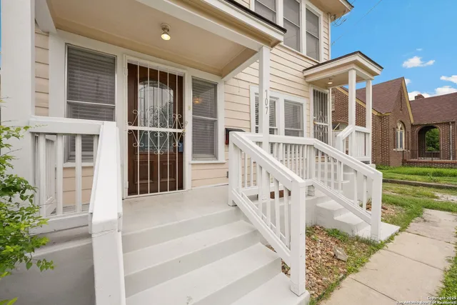 front view of a house with a porch