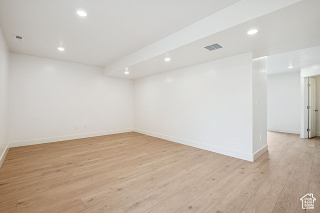 1615 North Angel Street, Unit H Layton, UT 84041 - Photo 16 of 55 Empty room with recessed lighting and light wood-style floors