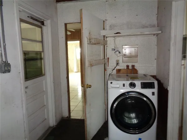 a view of a room with window