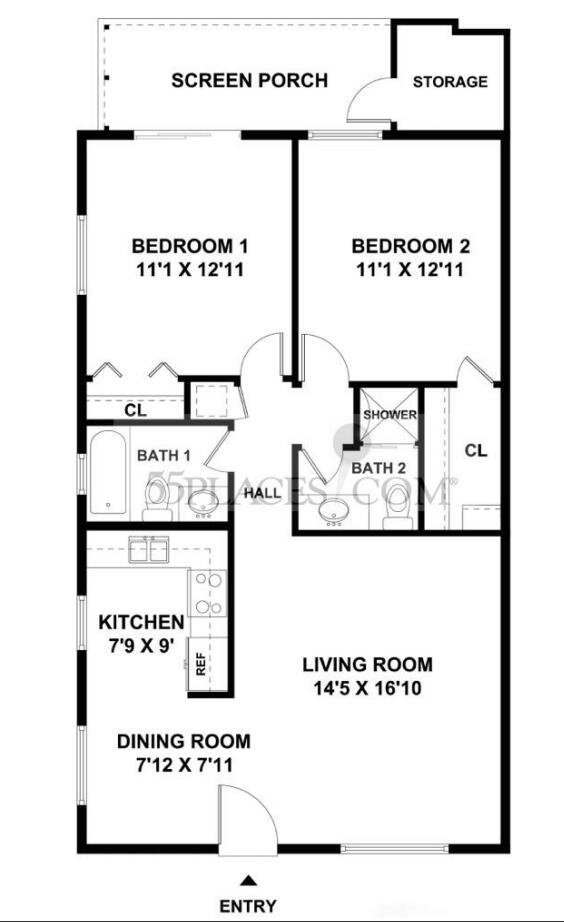 116 Burgundy B Delray Beach, FL 33484 - Photo 31 of 31 2B:2B Kings Point Floor Plan