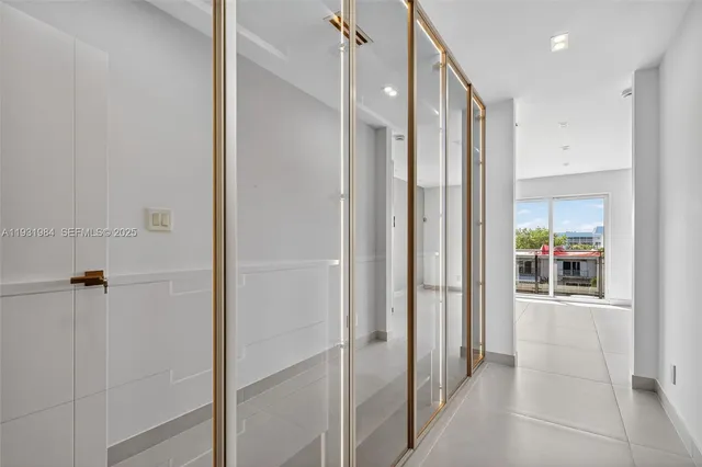 a view of balcony with furniture